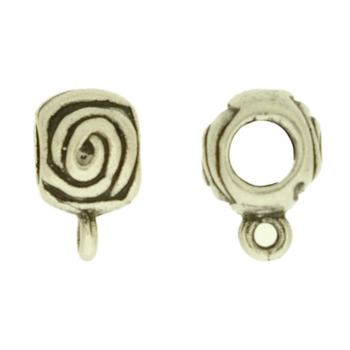 [120310000] Metal bead 13x8mm 1 ring. Hole Ø 4mm