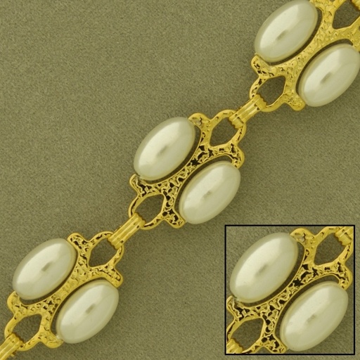 [525930000] Cadena de latón con perla ancho 14,2mm