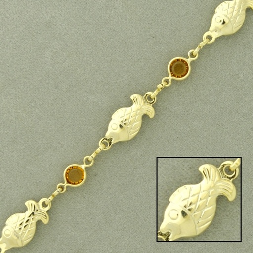 [928580400] Bead brass chain width 6mm