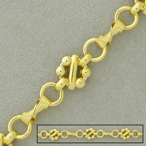 [525800000] Large link brass chain width 11,6mm