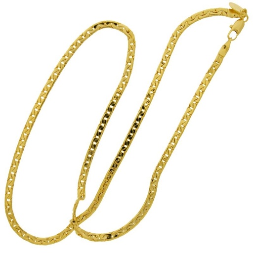 [923854400] Gargantilla de latón largo 44cms  ancho cadena 3,2mm