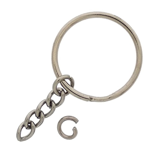 [640242800] Keyring outside Ø 28mm with chain and jump ring