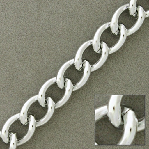 [530150200] Silver plated aluminium chain width 11,5mm
