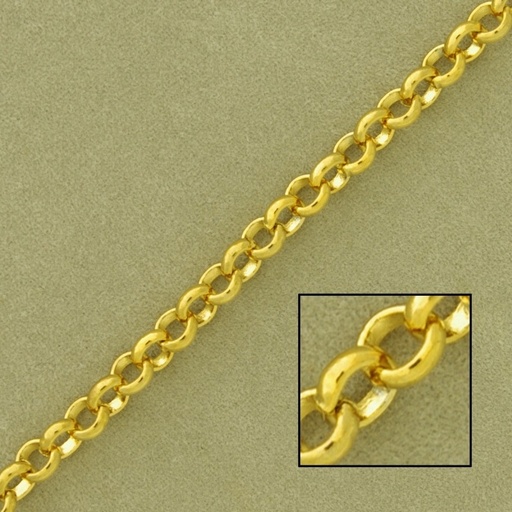 [526290000] Belcher brass chain width 4,8mm. Welded links for better resistance.