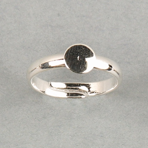 [117010000] Adjustable ring with Ø 6mm flat base. Nickel plated.