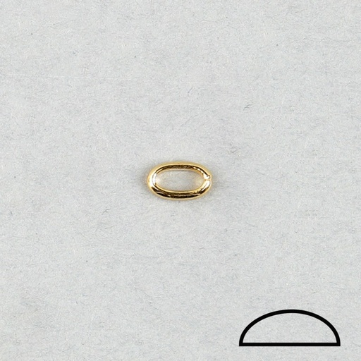 [320530000] Jumpring oval open 8x4,7xØ 1,7mm. Half round wire.
