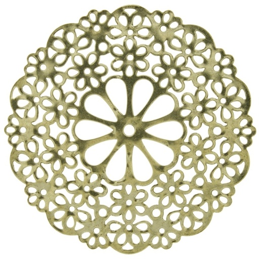 [121240000] Flowers round metal component Ø 57mm
