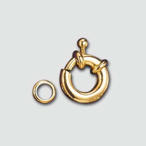 [228001000] Spring ring clasp Ø 10mm + block ring
