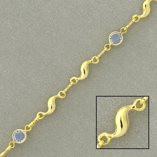 [924551300] Bead brass chain width 4,7mm