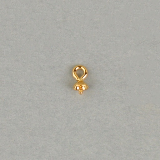 [112620300] Campanillo con casquilla Ø3mm para perla redonda de 4 y 5mm.