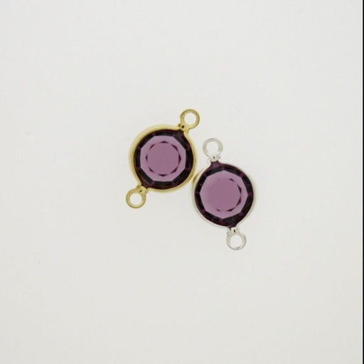 [750191000] Round strass diam. 8mm amethyst colour. Length 15mm