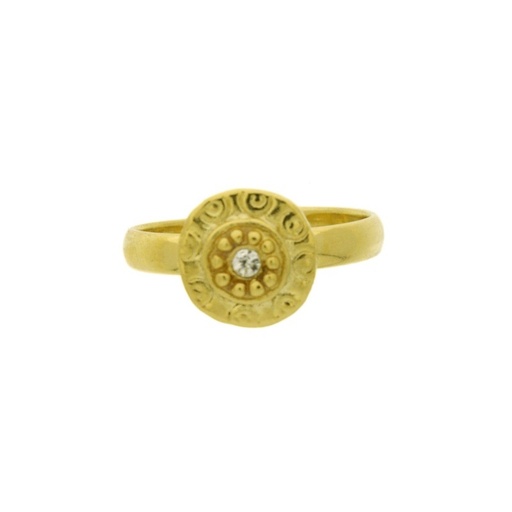 [117850600] Adjustable ring with ornament Ø9mm with strass PP12