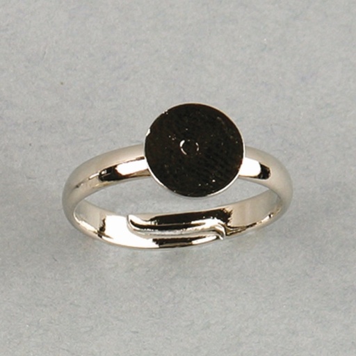 [117150004] Adjustable ring with Ø 8mm flat base. Nickel plated.