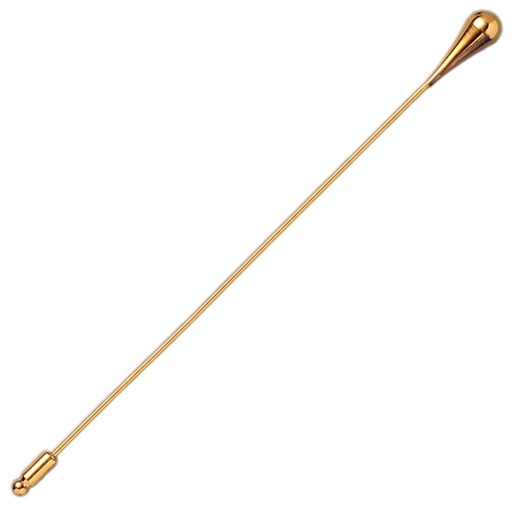 [128071200] Scarf pin 135mm x Ø1,2mm pear shape head + protector