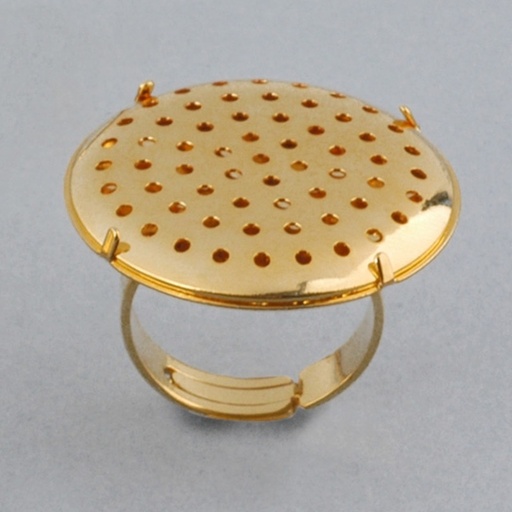 [117172900] Adjustable ring with Ø 29mm flat base and metal mesh