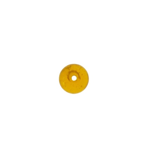 [445080400] Topaz colour glass ball Ø8mm. With two holes.