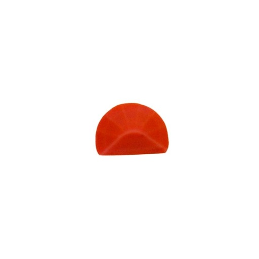 [750711900] Stone cabochon half moon 6x8mm flat base coral colour