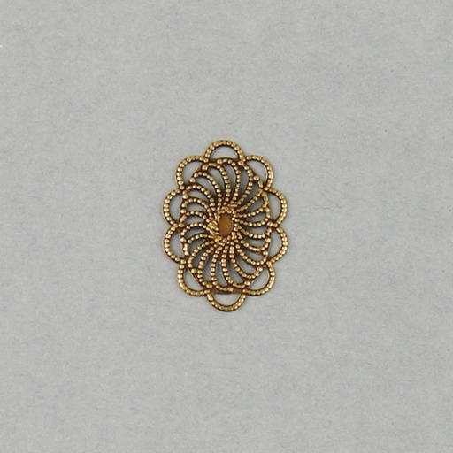 [115400000] Oval metal component 27x20mm