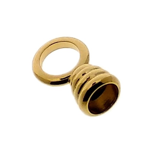 [118110600] Round end with ring. Interior Ø 4mm.