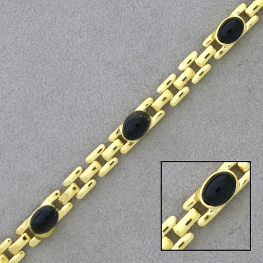 [524190000] Cartier brass chain width 5,5mm with oval socket to cabochon 6x4mm