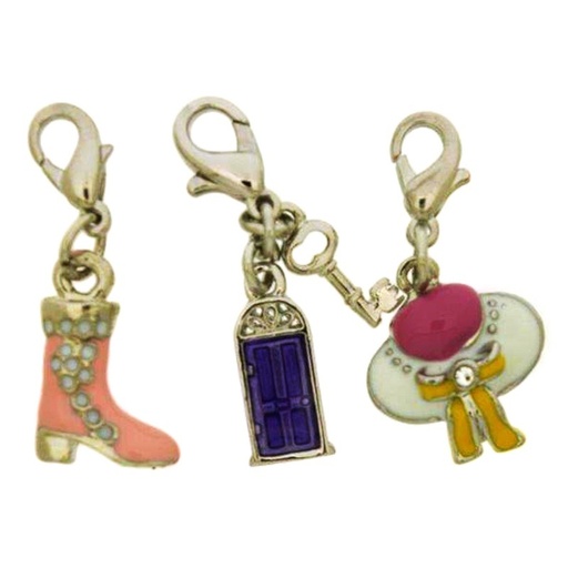 [125010600] Pack 3 enamelled pendants (nickel free)