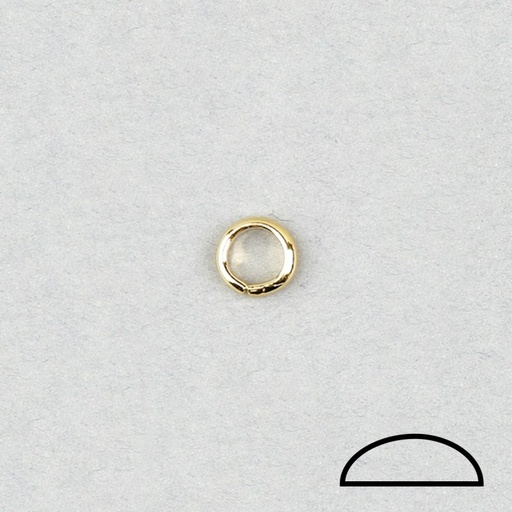 [320230000] Anneau ouvert Ø 7x1,4mm. Fil demi rond.