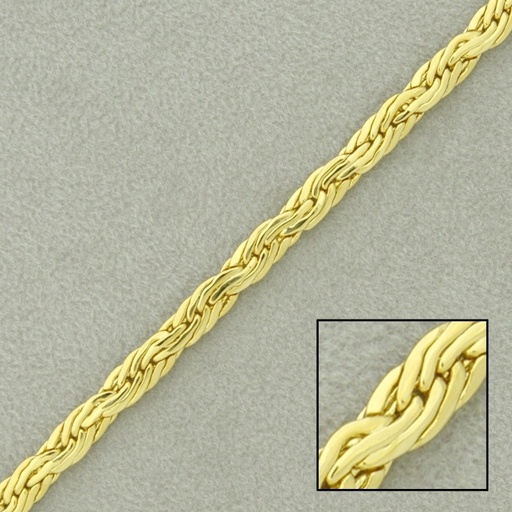[525430000] Flat curb brass chain width 3,7mm