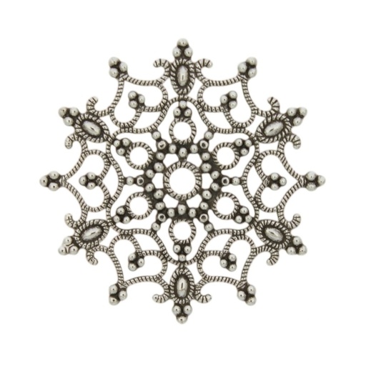[121590000] Round filigree metal component Ø 49mm