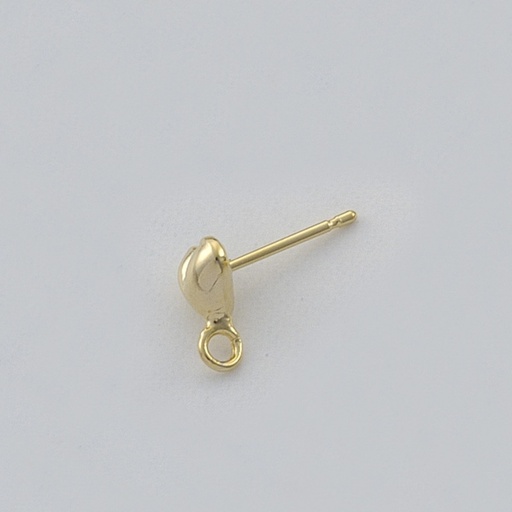 [113430600] Ear stud Ø 4mm heart with loop