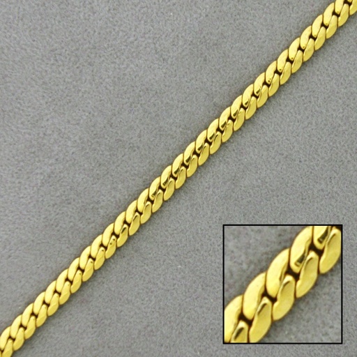 [521320000] Flat curb brass chain width 3,8mm