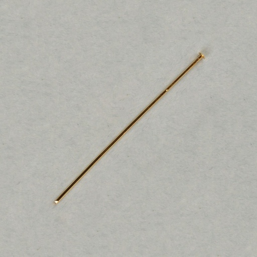 [110755000] Alfiler de latón largo 52mm. Hilo Ø 0,6mm. Medida de la cabeza plana Ø 1,75mm.
