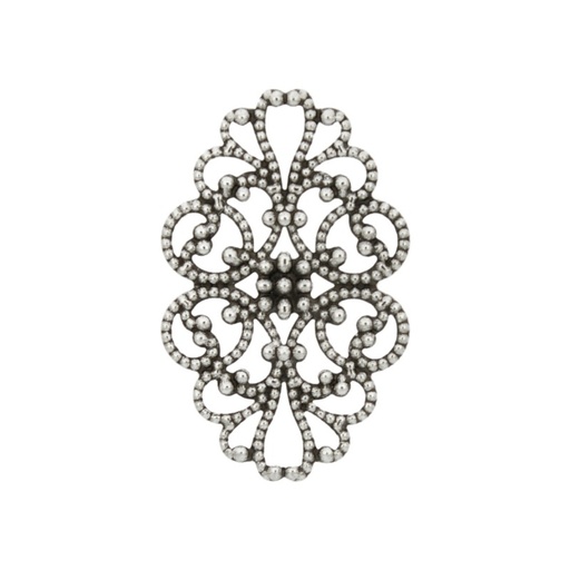 [121670000] Oval filigree metal component 32x20mm