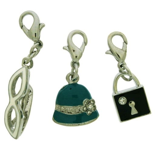[125012200] Pack 3 enamelled pendants (nickel free)