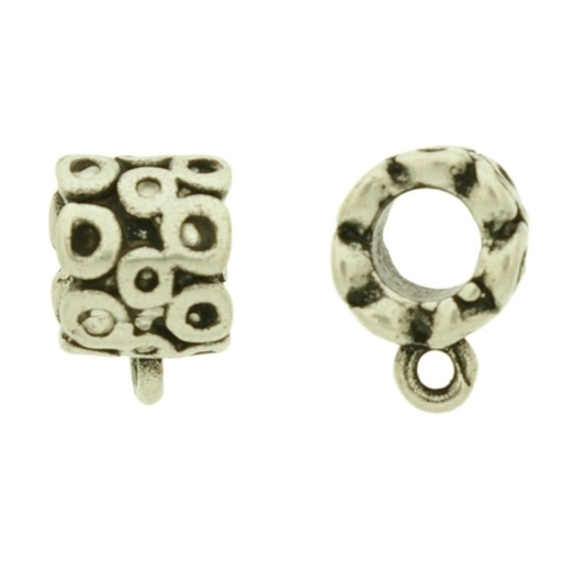 [120340000] Metal bead 12,5x8,5mm 1 ring. Hole Ø 5mm