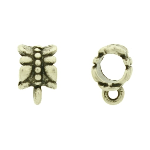 [120370000] Metal bead 11x7mm 1 ring. Hole Ø 4mm