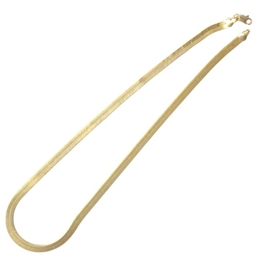 [923874500] Brass choker necklace 45cms width 5,7mm