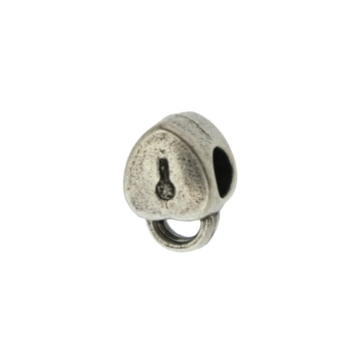 [126690000] Padlock metal bead 12x8mm. Hole Ø 4mm.