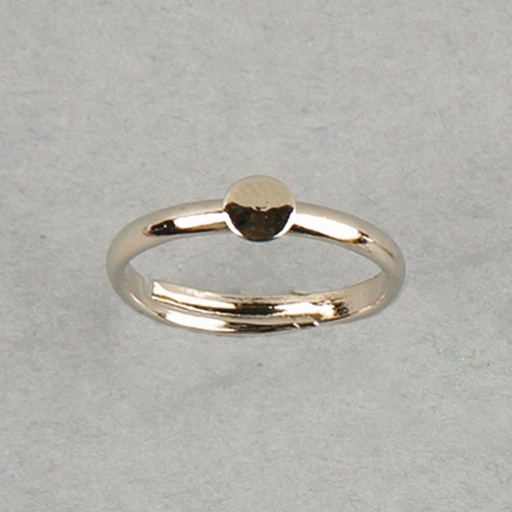 [117030000] Adjustable ring with Ø 4mm flat base. Nickel plated.