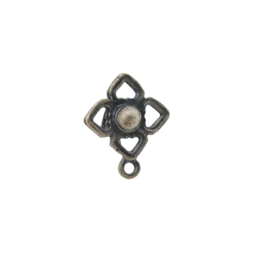 [919829900] Rhombus ear stud 15x15mm with loop