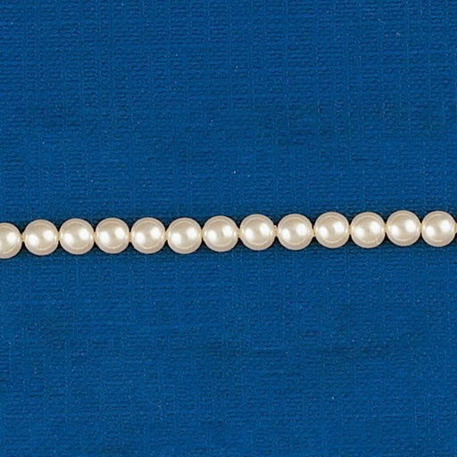 [435370300] Round crystal pearl Ø 3mm 2 holes. Cream colour.
