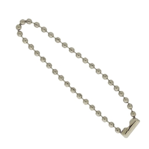 [831730400] Metalhang tag with ball chain Ø2,4mm nickel plated