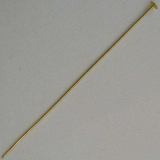 [119148000] Alfiler de latón largo 80mm. Hilo Ø 0,8mm. Medida de la cabeza plana Ø 3,7mm.