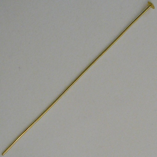 [119148000] Brass headpin 80mm. Wire Ø 0,8mm. Flat head Ø 3,7mm.