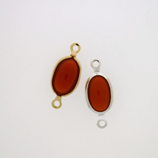 [750220700] Oval strass 8x12mm cornelian colour. Length 21mm