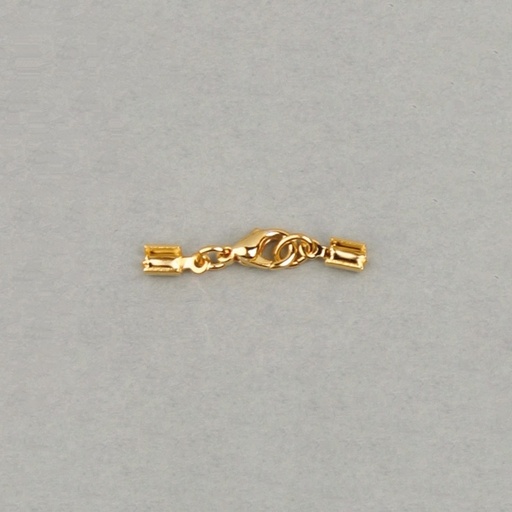 [110120000] Set lobster clasp 10mm + 2 crimp ends to Ø 2mm wire