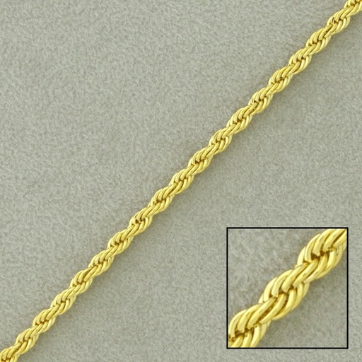 [524280000] Chaîne corde en laiton largeur 2,5mm