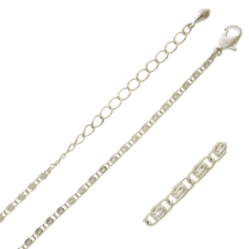 [541110000] Ras-du-cou longueur 47cms réglable. Chaîne du laiton largeur 2,1mm.