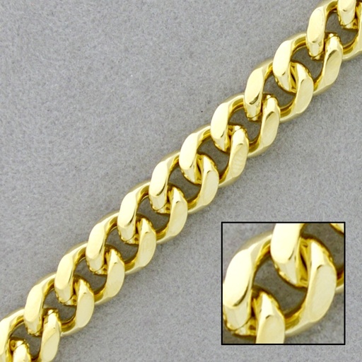 [522860000] Flat curb brass chain width 7,4mm