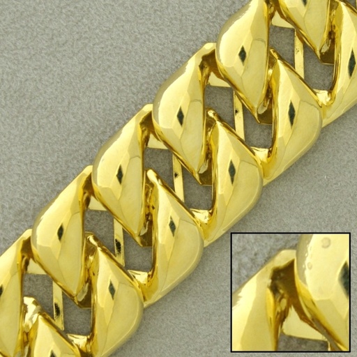 [525620000] Brass chain width 20mm. Brass sheet link.