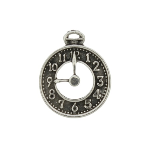 [129100000] Pendentif horloge 25x20mm